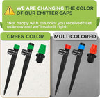 CARPATHEN Drip Irrigation System - Adjustable Quick Connect Irrigation System for Gardens up to 131ft, Raised Beds - Complete Garden Watering System - 1/4 Emitters, 1/2" and 1/4" Tubing and Connectors