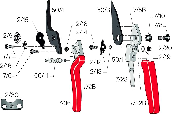 Felco Hoof Trimming Shears (F 50) - High Performance Swiss-Made Steel One-Hand Livestock & Garden Pruners
