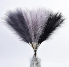 LSKYTOP Grey Pampas Grass Decor,23Inch 12pcs Faux Pampas Grass Bouquets Artificial Pampas Fake Pampas Flower for Home Living Room Bedroom Vase Decor