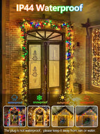 300 LED 99 FT Color Changing Christmas Lights with Remote and Timer, Fairy String Lights with 11 Lighting Modes & Memory Function Waterproof for Xmas Tree Holiday Party Decor(Warm White & Multicolor)