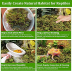 Legigo 2.6LB Sphagnum Moss for Reptile- 48QT Natural Reptile Moss Terrarium Moss Substrate, Snake Tank Moss Peat Moss Reptile Bedding for Snake, Gecko, Ball Python, Frog and Orchids Plants