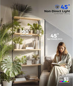 Barrina T1S Standing Grow Light for Indoor Plants with Timer, 65W 660nm High PPFD Full Spectrum, Tera Series Vertical Grow Lights Adjustable Height 5FT-5.6FT, Foot Switch, Non-Glare Design, Black