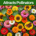 LUOJIBIE 5 Varieties Flower Seeds in Individual Packs, Includes Zinnia, Lavender, Sunflower, Marigold Nasturtium, 15,000+ High Germination Non-GMO Seeds for Planting Indoor Outdoor, Open Pollinated