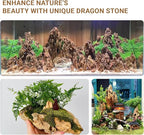 Dragon Rocks Aquarium Rock aquascaping Natural Stone Rocks Fish Tank Decor Rocks for Aquariums Landscaping Model Tank Decoration Aquarium Miniature -20lb (2-8 inch)