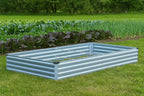 Meberam 3 Pack 6x3x1FT Galvanized Raised Garden Beds Kit Outdoor Metal Gardening Planter Box for Vegetable Elevated Flower Herbs,Gray