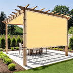 Shade&Beyond Customized Size 7' X 16' Shade Cloth with Grommets, 90% UV Protection UV Protection Mesh Tarp Sun Screens for Patio GN01, Sand