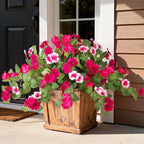 INXUGAO Artificial Fake Flowers for Outdoors Spring Decoration 2 Bundles Faux Flowers Plants for Outdoor Planters UV Resistant Silk Realistic Flowers for Outside Home Garden Front Porch Patio Décor