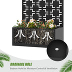 Casaphoria Metal Raised Garden Bed with Trellis, 59"x30"x12" Planter Box for Climbing Plants, Vegetables & Vines, Features Drainage Holes and Privacy Screen, Black-Square