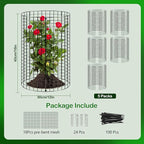 5 Pack Plant Protector from Animals, Wire Mesh Plant Cages for Garden – Sturdy Metal Plant Protectors to Keep Rabbits, Squirrels, and Animals Out – Ideal for Vegetables, Flowers, and Outdoor Plants