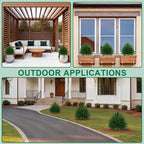 2Pack Artificial Cedar Topiary Ball Trees,16'' UV Resistant Fake Evergreen Shrubs Bushes Plants with Ground Spike Fake Plants for Outdoor Indoor Front Porch Garden