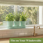 PERFNIQUE Indoor Herb Garden, Herb Planter for Indoor/Outdoor, Farmhouse Plant Pots, Windowsill Herb Garden with Tray(Planter only) Window Pots