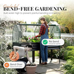 King Bird Large Raised Garden Bed with Cover & Netting Galvanized Elevated Planter Box with Legs 72×23×55 in for Backyard, Patio, Balcony, 700lb Capacity, Dark Grey