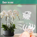100pc Clear Orchid Clips – 0.79" Opening Clip Plant Clips for Climbing Plants, Plant Wall Clips, Flower & Garden Support Clips, Reusable Mini Plant Cages & Stakes for Patio, Lawn & Greenhouse