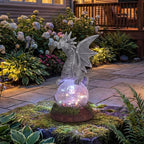 Rempry Solar Garden Dragon Statue Decor for Yard Lawn Patio Outdoor, Fantasy Dragon Lantern Birthday Housewarming Decoration Gifts for Women, Famliy, Friend