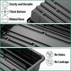 Mr. Pen- Plastic Growing Trays, 10 Pack, Black, 17”x10”, Plant Tray, Seed Tray, Seedling Tray, Propagation Tray, Plant Trays for Seedlings, Seedling Starter Trays, Microgreens Growing Trays