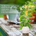 17.5 Inch Indoor Plant Trellis for Climbing Plants, Small Metal Garden Trellis for Potted Plants,Plants Accessories Hoya,Flower,Plant Support (Ladder-Metal)
