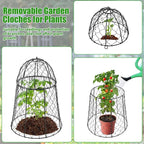 Phoncoo 6 Pack Garden Cloches for Plants, Sturdy Plant Protectors from Animals, Chicken Wire Cage for Plants Garden Cages to Keep Bunnies Chicken Squirrels Birds Animals Out