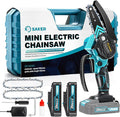 Saker Mini Chainsaw,Portable Electric Cordless Chainsaw,Battery Powered,Small Power Handheld Chain Saws Pruning Shears for Tree Branches,Father Day Gift for Men Women(2 Batteries&3 Chains)