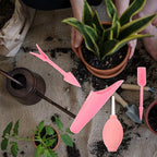 Garden Tools Kit for Succulent Planting and Transplanting, 5pcs Pink Gardening Hand Tool Set for Bonsai and Indoor Outdoor Plant Care