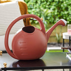 2 Gallon Plant Watering Can - Large Plastic Garden Water Pot with Dual Spray Options for Indoor Outdoor Plants Flower, Clay