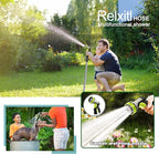 50FT Metal Garden Hose - Stainless Steel, Heavy Duty, Flexible & Lightweight, Never Kink and Tangle, with 10-Function Nozzle, Pressure Resistant for Outdoor Use (Yellow)