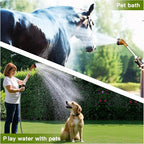 GREEN MOUNT Watering Wand, Heavy Duty Garden Hose Wand with 8 Spray Patterns, 16-Inch Hose Sprayer Nozzle with Flow Control, Ideal for Lawn and Garden Use, Bronze
