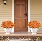 Alupssuc 24 Bundles Artificial Flowers for Outdoors Decoration, UV Resistant Silk Faux Daisy Flora Spring Fake Plastic Plants Greenery for Outside Indoor Yard Home Porch Window Box Decor, Orange