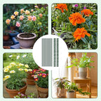 35 Pcs Plant Support Kit: 15pcs Rubber-Coated Garden Stakes (12 Inch) & 20pcs Plant Clips - Adjustable Bendable Stems for Tall Flowers, Indoor & Outdoor Plants, Craft DIY