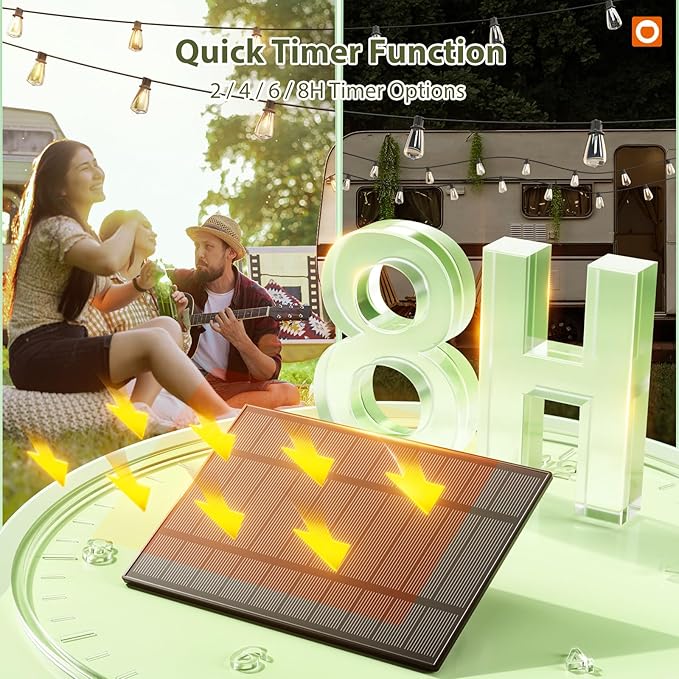 addlon 102(96+6) FT Solar String Lights Waterproof,Patio Light Solar Powered with Remote & USB Port 3 Modes, 30+2 LED Shatterproof Bulbs Outdoor Lighting for Camping Backyard Garden