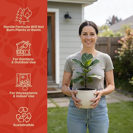 Flowerbird Soil Love – Premium Plant Food & Plant Fertilizer | Humics, Cold-Pressed Kelp & Fish Hydrolysate | Bio-Active Soil Amendment for All Plants | Pet Safe | NPK 2-1-4 (4 oz) - for 30 Gallons