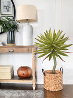 Briful Large Fake Agave Plants 2.76ft/33in Tall Artificial Yucca Plants in Black Pot Outdoor Faux Agave Plant for Home Decor Office Fornt Porch Balcony Living Room Decor