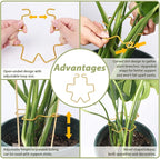 PRETTY JOLLY 5PCS Iron Monstera Plant Support Stakes Premium Plant Stand for Indoor & Outdoor Plants Practical Leaf Holders,Durable Trellis Accessories for Gardening Enthusiasts(Flower)