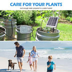 Solar Automatic Drip Irrigation System Houseplant Auto Self Watering Device Waterer for 15 Potted Plants Outdoor Indoor Garden Balcony Vacation While Away