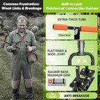 Sakerplus Aerator Lawn Tool, Spike Lawn Aerator with Auto-Return Self-Cleaning Tines, Anti-Fatigue Comfort Pad, Reinforced Anti-Breakage Joints, 15 Steel Tines for Garden Healthy Grass Aeration-Orange