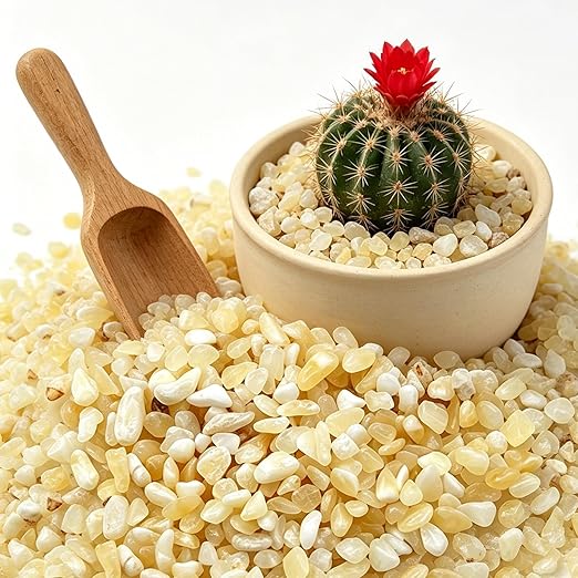 1/8 Inch Aquarium Gravel, Cream Beige Small Pebbles for Fish Tank, Succulents, Indoor Plants, Terrarium, Vase Filler, Natural Mini River Rocks for Drainage and Top Dressing, 6LB