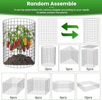 Nexum 45Pcs Plant Protectors from Animals – 16" x 12" Metal Tree Trunk Guards, Garden Plant Cloches & Expandable Plant Cages to Protect from Deer, Rabbits & Lawn