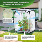Ohuhu Pop Up House - Fast Set-up Small Greenhouse Walk in Portable Greenhouses Indoor Outdoor with Removable PE Mat & Mesh Window for Protecting Plant from Cold Frost & Birds 48 x 48 x 63.7''