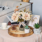 CEWOR Fake Flowers in Vase, Artificial Flowers with Vase Faux Silk Floral Arrangement Table Centerpieces Decor for Home Office Dining Farmhouse Coffee Table Living Room Bathroom Plant Decor .Brown