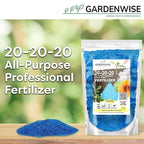 Gardenwise 20-20-20 Water-Soluble Fertilizer – Powder for Liquid Plant Food for Indoor & Outdoor Plants, Orchids, Vegetables, Lawns, Flowers – 20 20 20 Fertilizer (10 QUARTS)