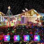 JMEXSUSS 300 LED Christmas Lights Outdoor Waterproof, Multicolor Christmas Tree Lights Plug in, 8 Modes Twinkle Fairy String Lights for Indoor Xmas Wedding Party Garden Decoration