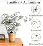 4 Pcs Butterfly Trellis for Potted Plants Indoor, 14.6 inch Small Garden Metal Trellis for Climbing Plants Outdoor, Stackable Pothos Plant Climber Support for Hoya Vine Ivy Flower Plant Support