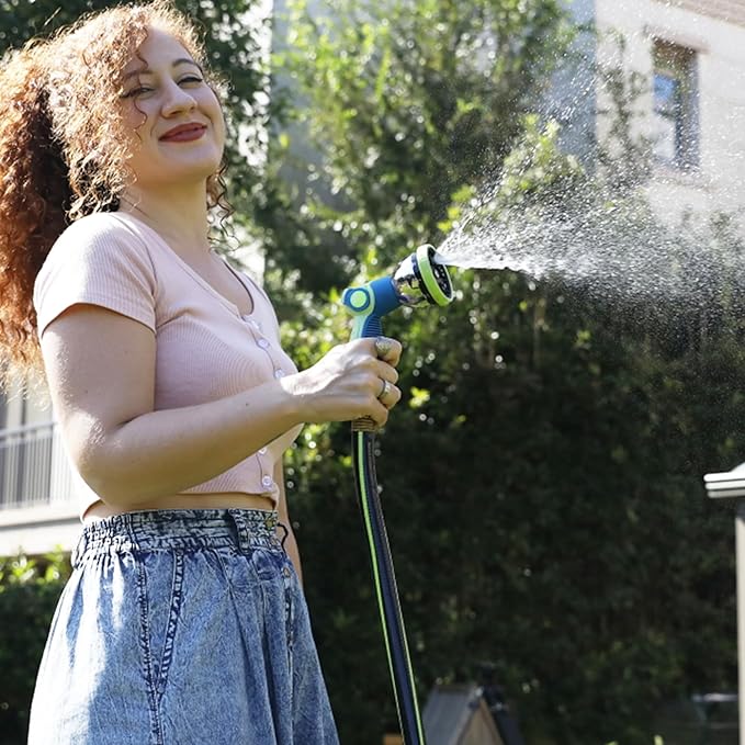 Worth Leader Short Garden Hose 3/4 in. x 10 ft. - Heavy Duty Lightweight PVC Water Hose - Flexible, No Kink, Leakproof, Male to Female Fittings - 200PSI Work & 500PSI Burst, for Lawn & Commercial Use