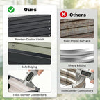 Outsunny Galvanized Raised Garden Bed, 4' x 2' x 1' Metal Planter Box, for Growing Vegetables, Flowers, Herbs, Succulents, Gray