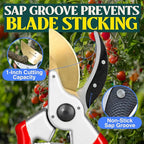 Haus & Garten ClassicPRO 8.5" Professional Premium Titanium Bypass Pruning Shears - Use As Pruners, Garden Shears, Heavy Duty Handheld Pruning Shears For Gardening, Clippers, Pruner Scissor Tool
