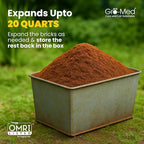 Gro-Med Coco Coir Brick 2s Pack – 1.4 lb Each,Expands to 20 Quarts, Enriched with NPK, Organic Potting Soil Mix for Plants, Seed Starting,Herbs,Flowers and Ideal Reptile Bedding for Snakes & Terrarium