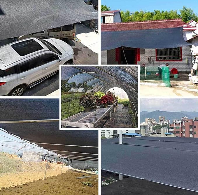 Shade Net Garden Sun Shade Sail Canopy Sail Shade Breathable Tear-Resistant Mesh Reinforced Edge Tear-Resistant for Balconies/greenhouses, Customizable Sizes,black-2x3m