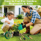 18-Piece Gardening Kit with Bonsai Tools, Succulent & Herb Planting Set, Pruning Shears, Seed Trays, Waterproof Mat – Durable BPA-Free Indoor & Outdoor Garden Tool Set Gift
