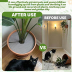 6 Pcs Plant Pot Covers, 15.7 Inch Cuttable Plant Pot Soil Covers Plant-Pot Grids, Indoor Plant-Pot Soil Guard Protector from Animals for Indoor and Outdoor Plants
