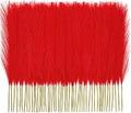 50 PCS Red Pampas Grass, 17in Pampas Grass Decor, Artificial Pompas Wall Decor for Vase Room Bedroom Kitchen Table Wedding Party Birthday Baby Showers（Red）