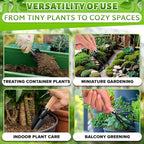 3 Pcs Mini Gardening Tools – Mini Garden Tools Set with 2 Small Shovels (Narrow and Wide) & Hand Rake, Rustproof Metal Build, Ergonomic Wooden Handles – Potting & Transplanting Kit for Indoor Plants